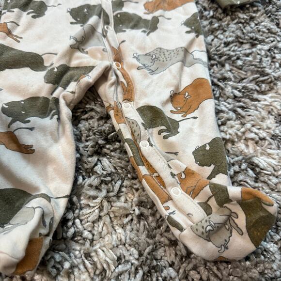 Oliver Rain 6 Months Buffalo Print Sleeper Snap Up Romper Outfit Baby Boy - Picture 4 of 7